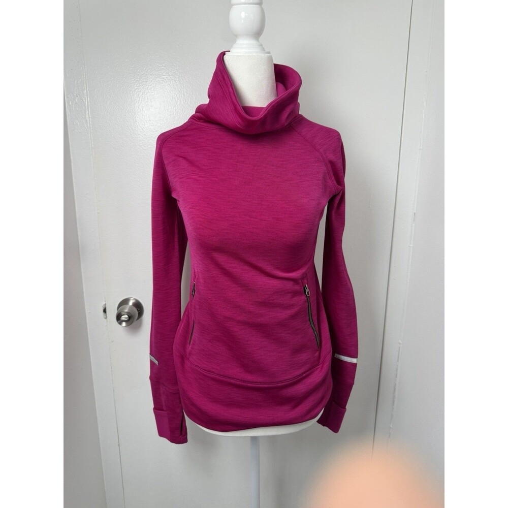 VSX Victoria’s Secret Sport Hoodie XS Pink Fleece Thumbhole Pullover Jacket - Picture 2 of 11